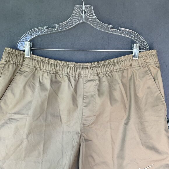 Nike Men’s Canvas Shorts Beige XXL Stretch Michigan State Spartans Swoosh MSU - Picture 8 of 11